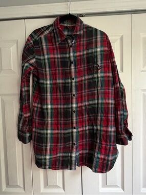 Ralph Lauren Red and Green Plaid Button-Down Shirt